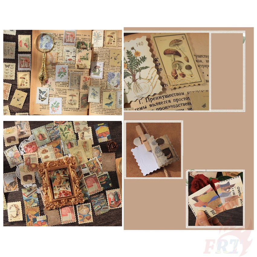 Hộp 45 Món Đồ Chơi Chất Lượng Cao ❉ Miếng Dán Niêm Phong Tem Nghệ Thuật ❉ Sticker Dán Trang Trí Sổ Nhật Ký DIY