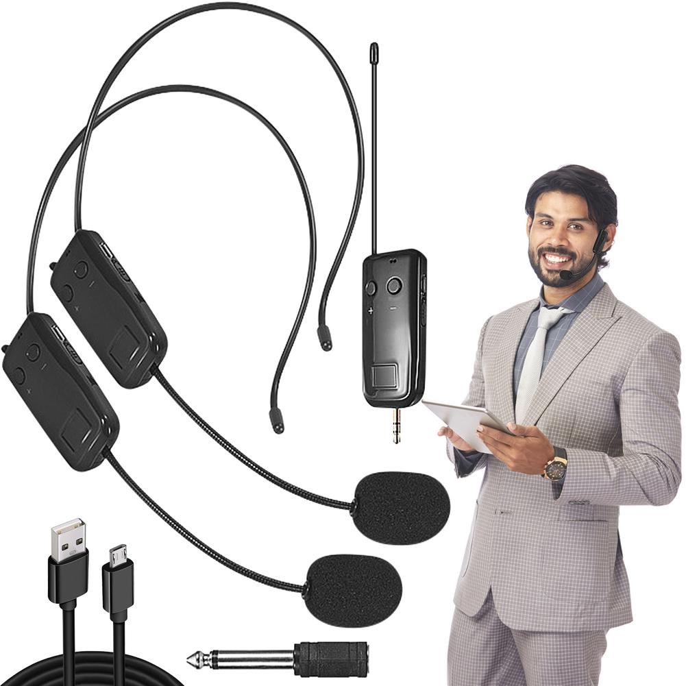 Micro Trợ Giảng Không Dây 2.4GHz Chuyên Dụng Cho Máy Trợ Giảng Tặng Kèm Giắc Chuyển Đổi Phù Hợp Với Các Loại Loa 2023
