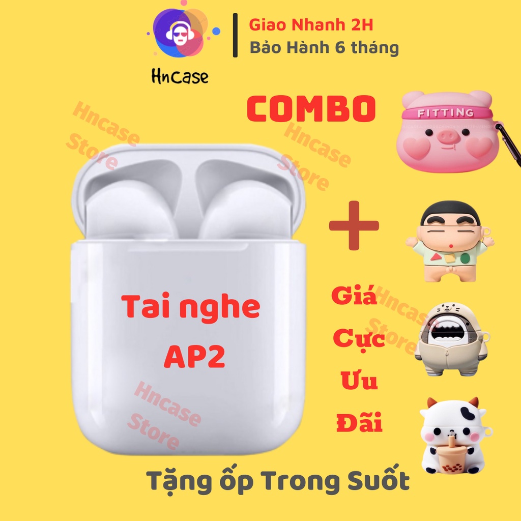 Tai Nghe Bluetooth AlP2 không dây Full Chức Năng Pin Trâu 4-6h, Đổi Tên, Định vị, dùng cho mọi loại máy ĐT và Laptop