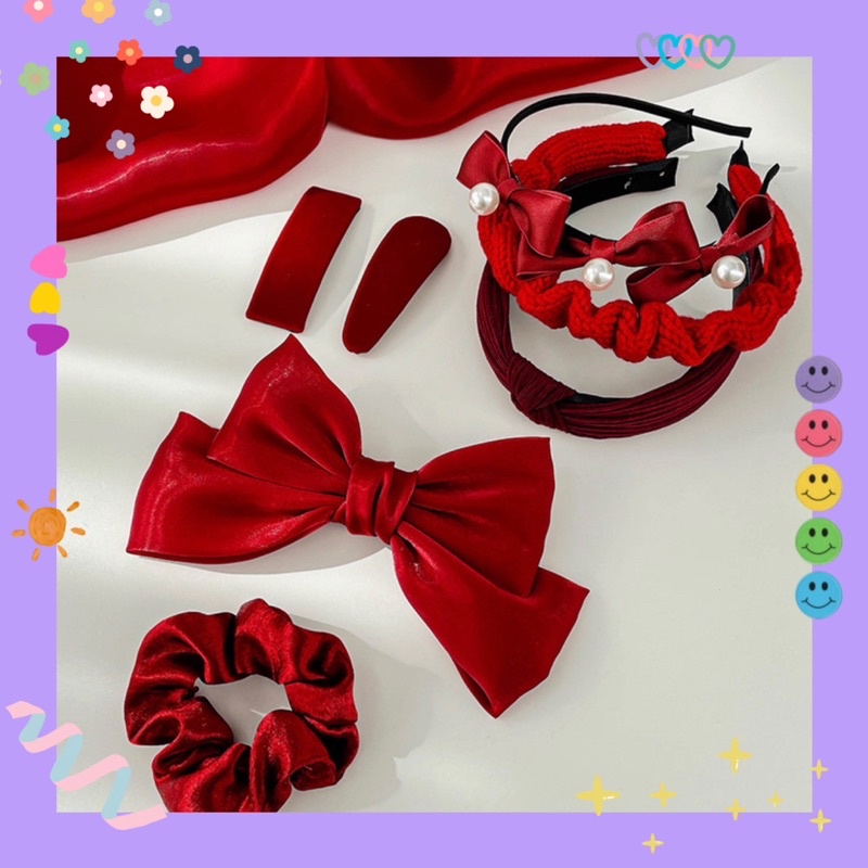 Phụ kiện tóc REDDY 👠 tổng hợp tone đỏ 🌹