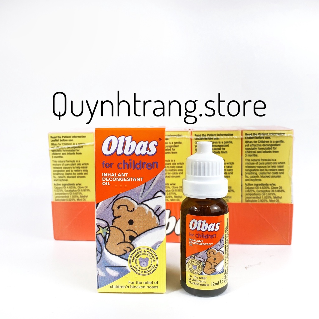 Tinh dầu chống cảm cúm,ho, nghẹt mũi cho bé Olbas 10ml