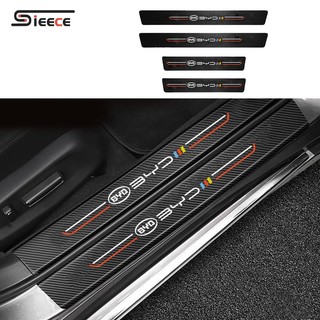 Sieece 4 chiếc dán cửa ô tô sợi carbon nẹp chống xước ô tô miếng dán chống xước trầy ô tô miếng dán bảo vệ viền cửa xe hơi miếng dán xe trang trí ô tô cho byd f0