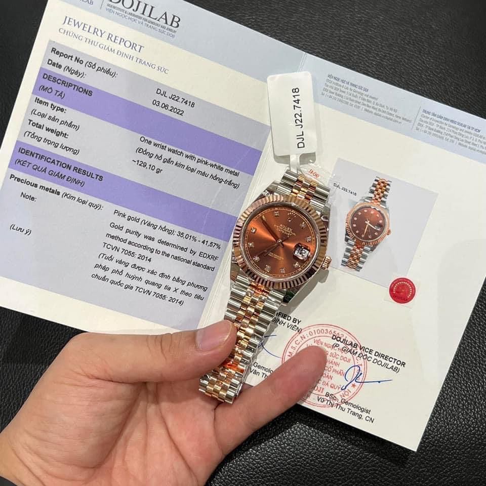 Đồng hồ nam RoIex PerptuaI Date Just Chocolate T Demi BG- Thép 904L- AUTOMATIC- CHỐNG NƯỚC- BẢO HÀNH3n