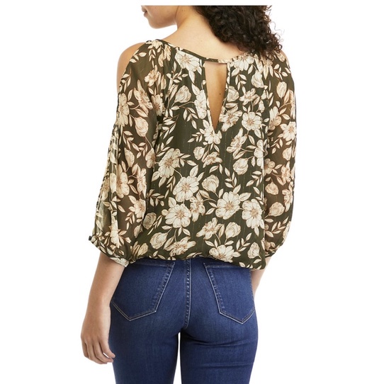 Áo Sơ Mi Kiểu Blouse Lụa Cổ V Khoét Vai Nữ A.BYER Hàng Xuất Dư Xịn Cao Cấp Chất Siêu Đẹp Mềm Mại Full Tag