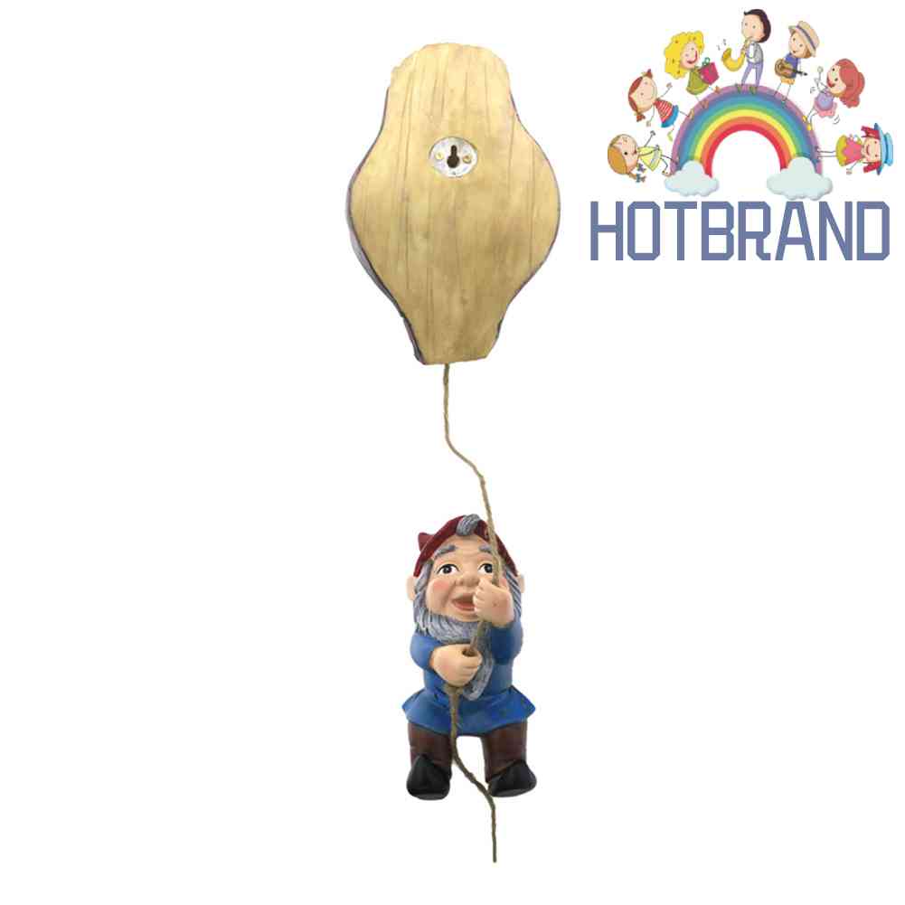Mô Hình Chú Lùn Leo Trèo Hoạt Hình Bằng Nhựa Resin Treo Trang Trí Sân Vườn