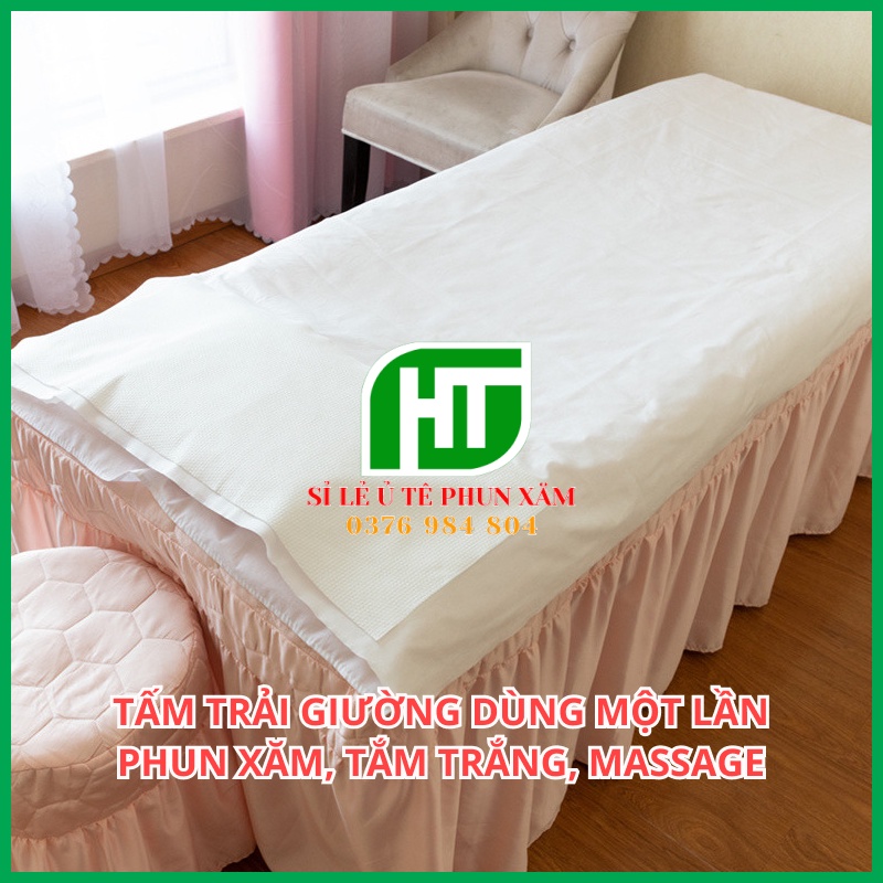 Tấm Lót Giường, Trải Giường Phun Xăm, Spa, Thẩm mỹ - Cuộn 50 Miếng 80x180cm