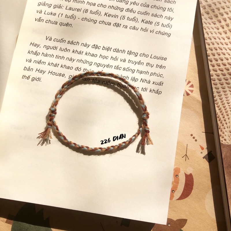 Vòng tay, vòng chân nam nữ bính nhỏ thắt nút 2 bên