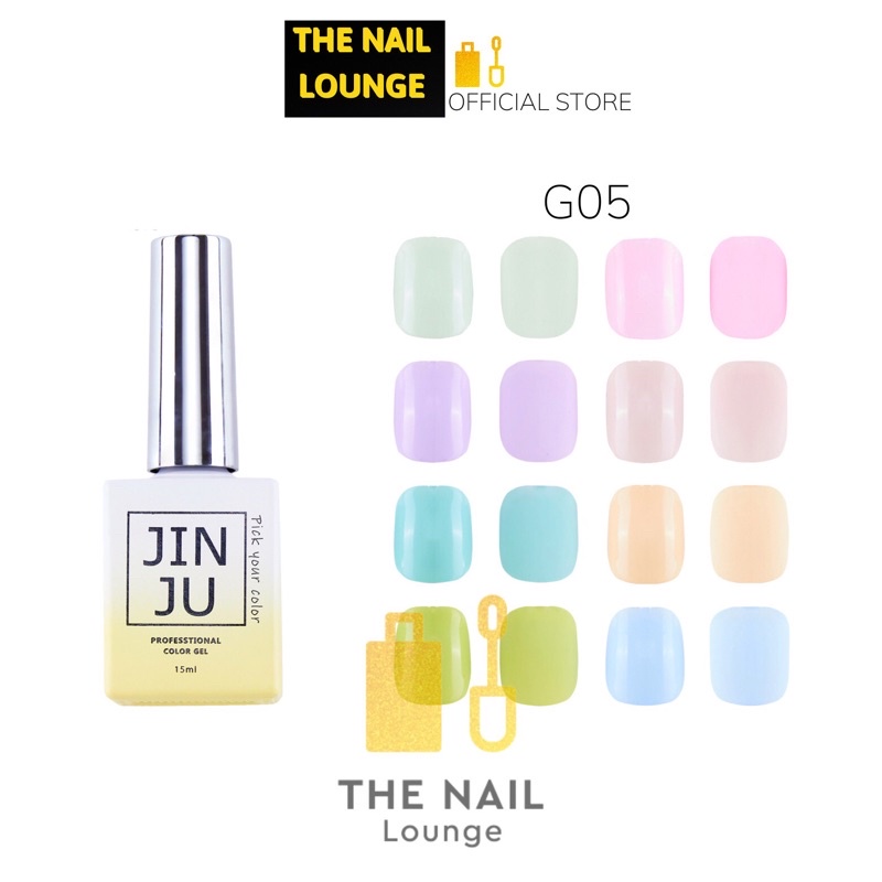 Sơn móng tay, sơn gel nail JINJU mã G05 pastel chai 15ml chính hãng chất lượng very good nail -ĐỒ NAIL VIỆT