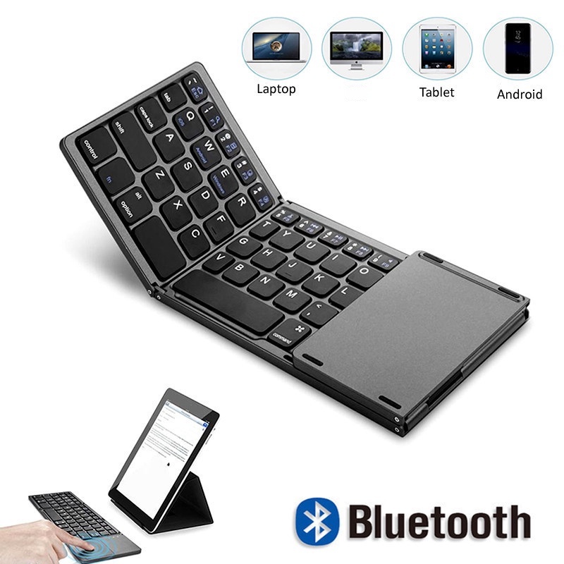 Bàn Phím Bluetooth Không Dây Mini Đa Năng Có Bàn Phím Cảm Ứng Cho Điện Thoại Di Động / Máy Tính Bảng /