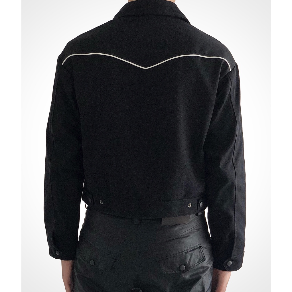 Áo khoác jeans đen form dáng cropped 99PROJECT