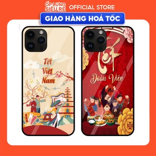Ốp lưng kính cường lực Iphone 6G/XR/11/12 Pro/13/14+/14 Pro/....chống trầy hình Tết BST8