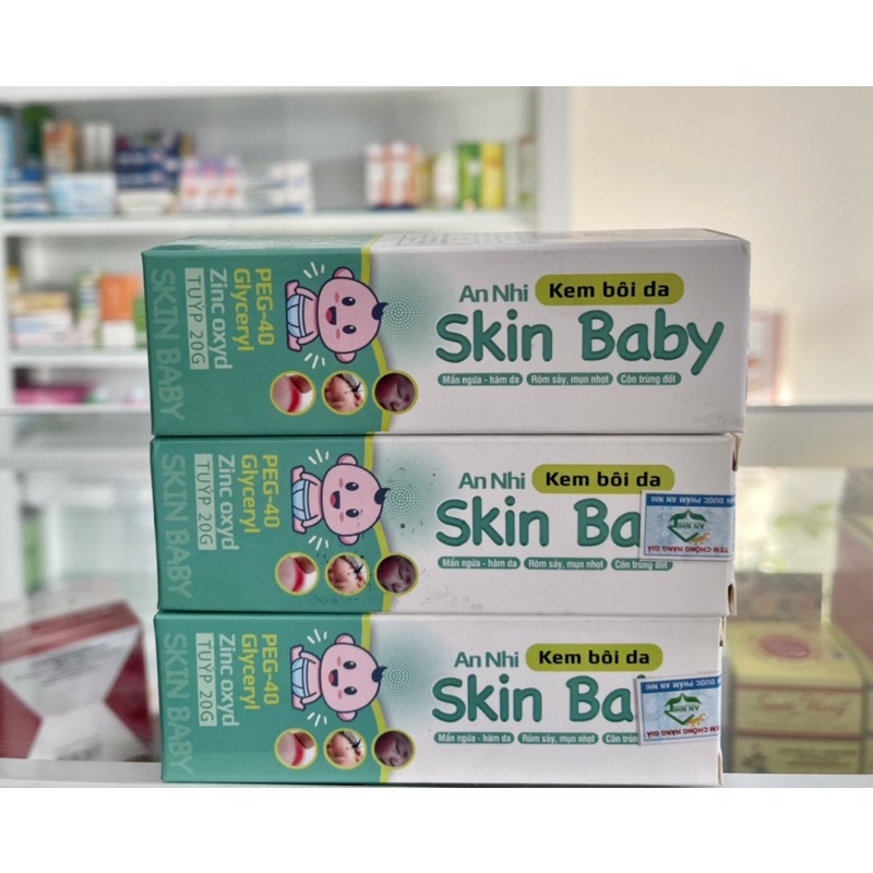 Kem Bôi Da Mẫn Ngứa -Hăm Da -Rôm Sảy -Mụn Nhọt An Nhi Skin BaBy , Dưỡng Ẩm Da Tuýp 20G
