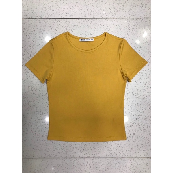 👚 Áo thun gân tay ngắn Zra tôn dáng