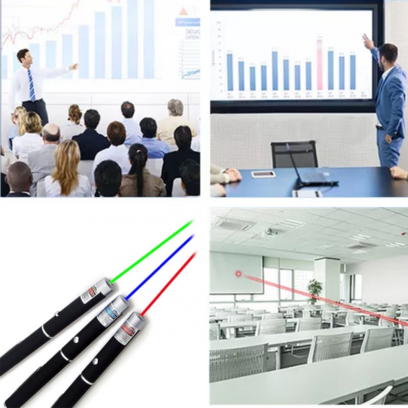 Đèn pin laze công suất cao 5mw màu đỏ / xanh lá / tím xanh dương