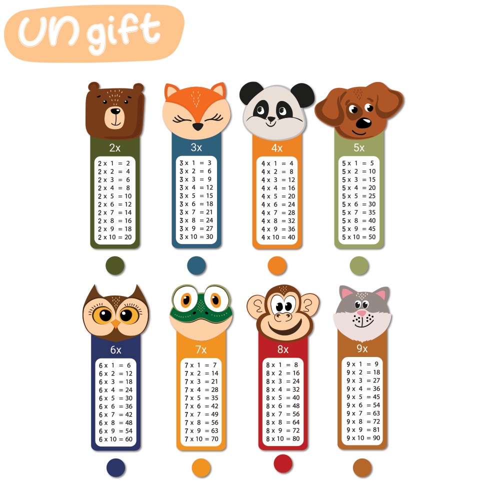 Set gỗ bảng cửu chương dán tường cho bé, trang trí phòng học kèm băng dính 2 mặt