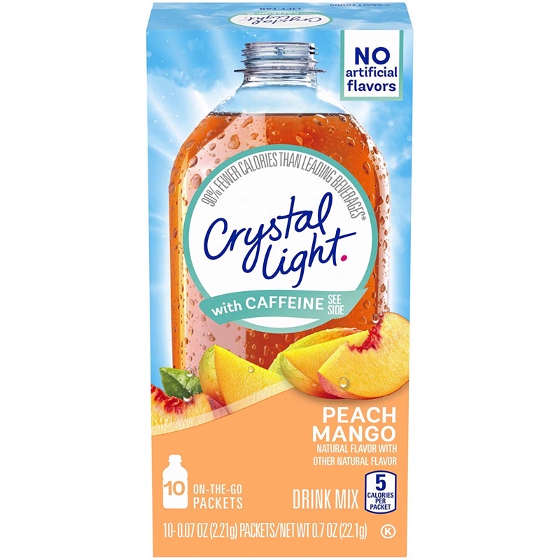 Crystal Light Bột Pha Nước Trái Cây Không Đường Tiện Lợi Thơm Ngon Cho Người Ăn Kiêng