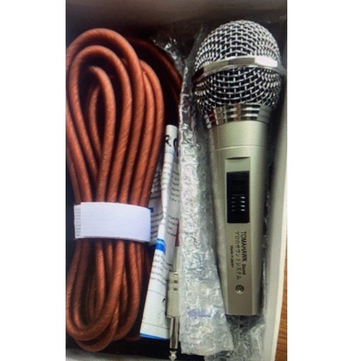 Micro karaoke có dây TOMAHAWK thương hiệu Nhật Bản,Mic Hát Nhẹ Tiếng,dùng cho dàn karaoke(MIC TRẮNG)