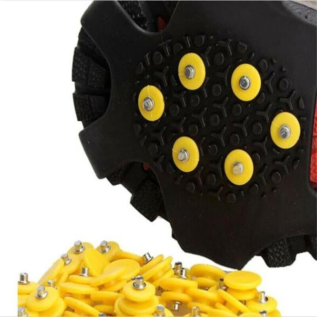 1 Cặp Đế Lót Giày Đi Tuyết + 10 Đinh Tán Chống Trượt An Toàn Nhỏ Gọn