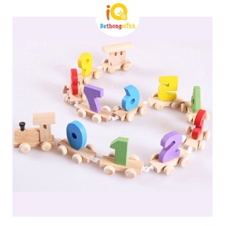 Đoàn Tàu Chở Số Bằng Gỗ BeThongMinh - Đồ Chơi Gỗ Thông Minh Montessori Cho Bé