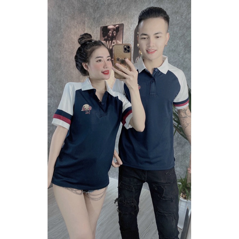 Áo thun Polo cặp đôi cổ bẻ vải cá sấu đơn giản vải xuất xịn, chuẩn form, sang trọng