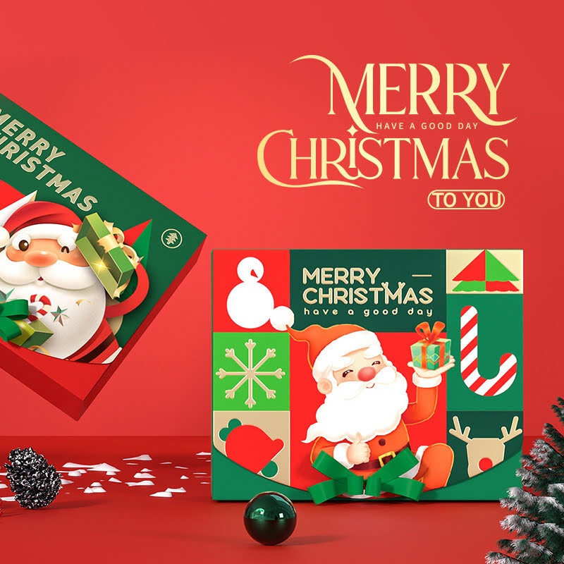 TD46n-Hộp giấy đựng quà, bánh hình NOEL