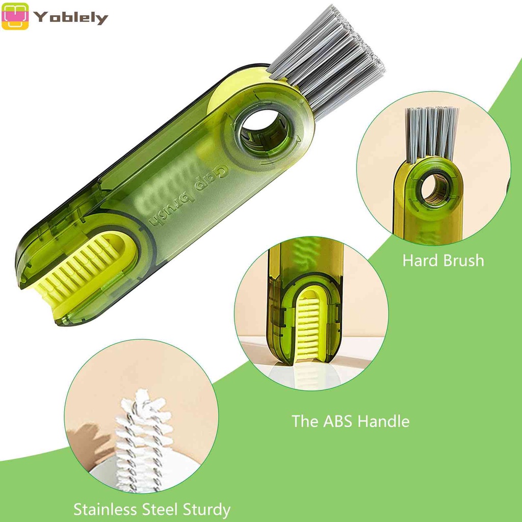 Bộ 3 Bàn Chải Cọ Rửa Bình Sữa Em Bé Hình Chữ U 3 Trong 1