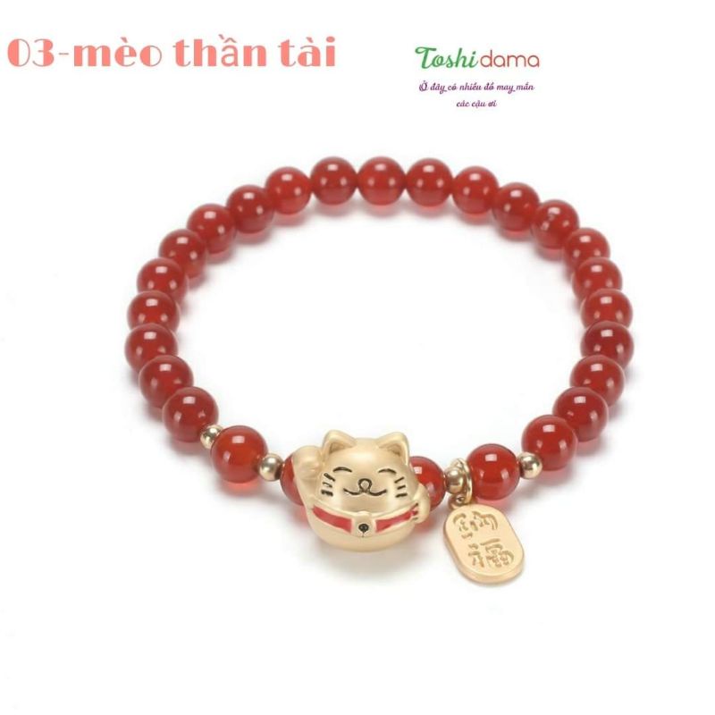 Vòng tay mã não đỏ phong thủy cầu tìn tài may mắn ❤ dây co giãn