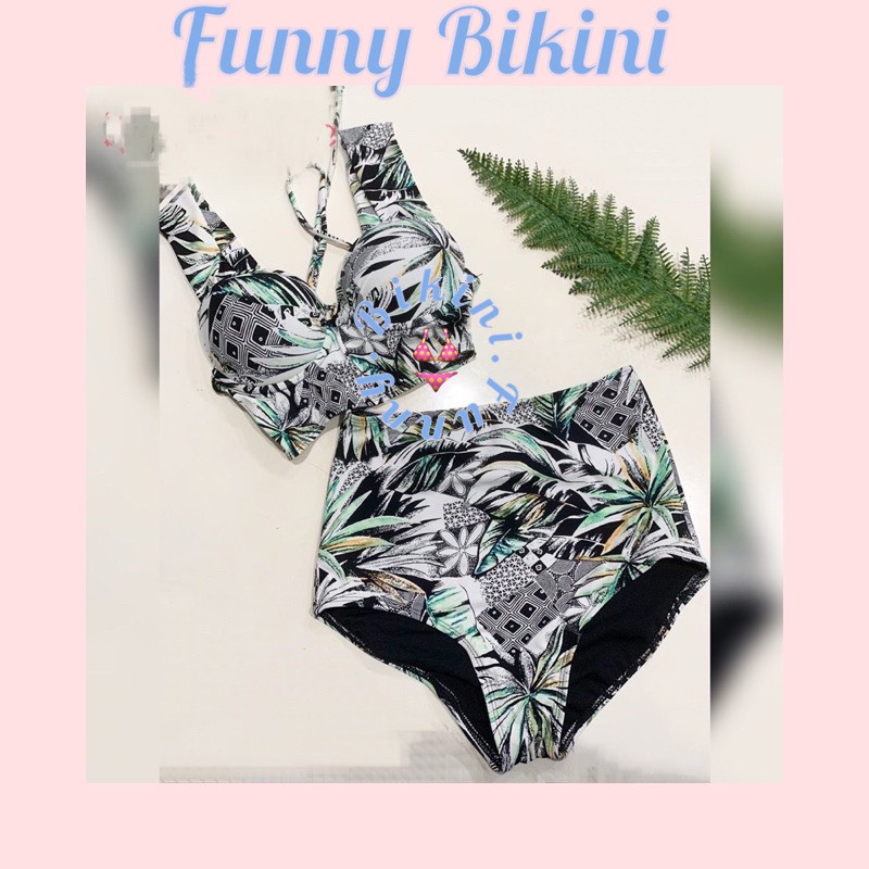 Bikini đồ bơi nữ 2 mảnh đi biển hoạ tiết tươi trẻ gợi cảm FUNNY BIKINI MS-13