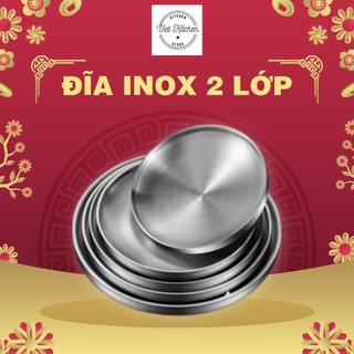 Đĩa Inox Tròn 2 Lớp VietKitchen 4 Kích Thước Tiện Dụng Chất Liệu Cao Cấp Chịu Nhiệt Độ Cao An Toàn Tiện Dụng Sang Trọng