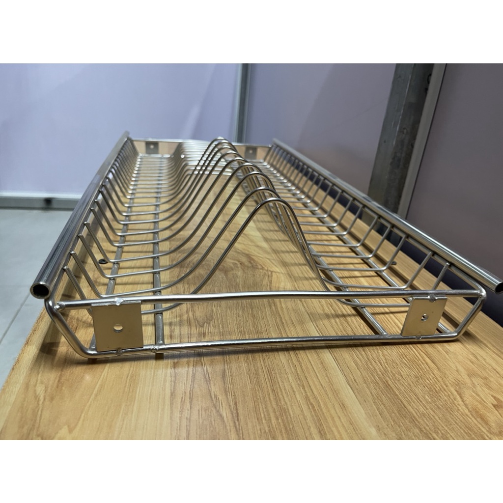 (Giá hủy diệt) Giá bát inox không gỉ, giá úp bát, giá úp cốc, giá đĩa inox sáng bóng loại 4 thành