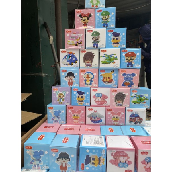 Combo 5 hộp Lego các hình ngộ nghĩnh đáng yêu cho bé.