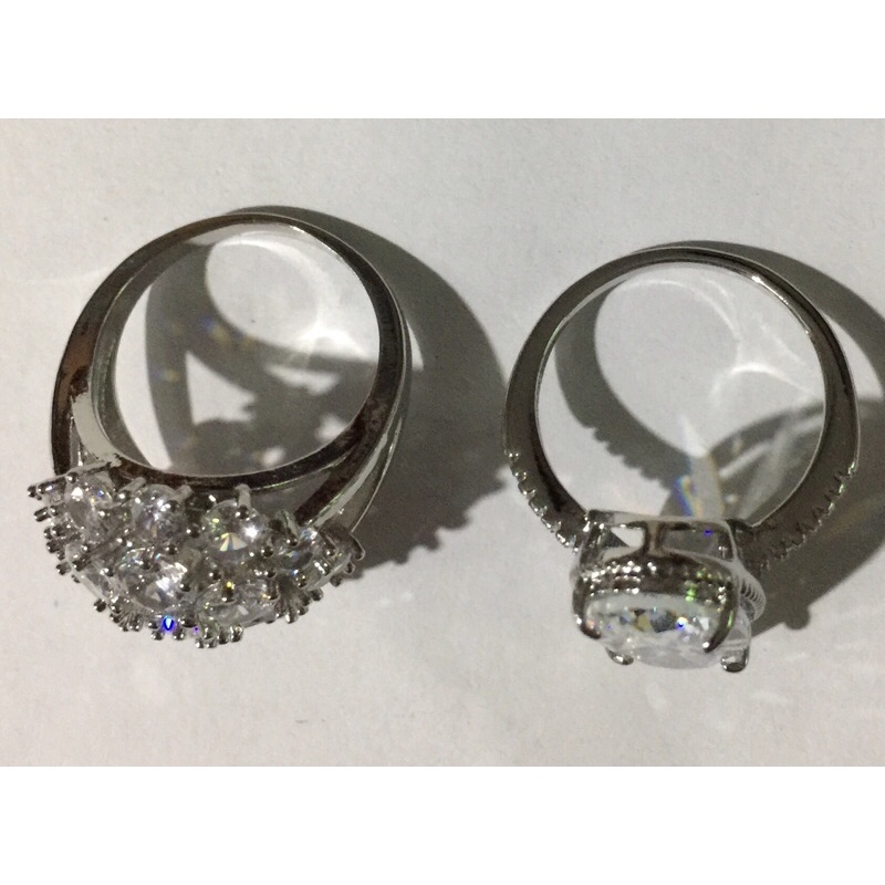 Trang sức si nhật.NHẪN NỮ ĐÍNH ĐÁ KHẮC 925 ni tay 8 ms khy