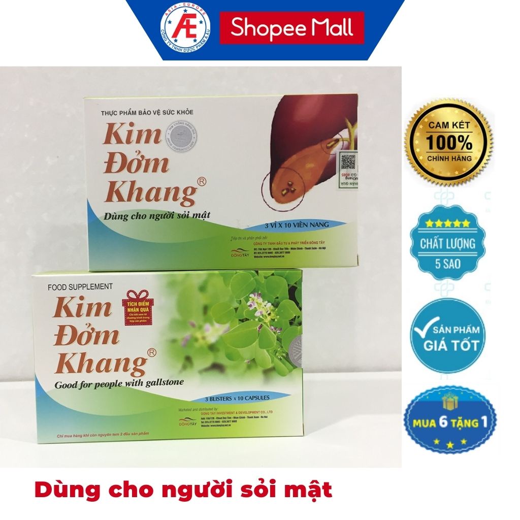 Kim Đởm Khang giúp tăng cường sức khỏe gan mật - Hộp 30 viên - Mua 6 tặng 1