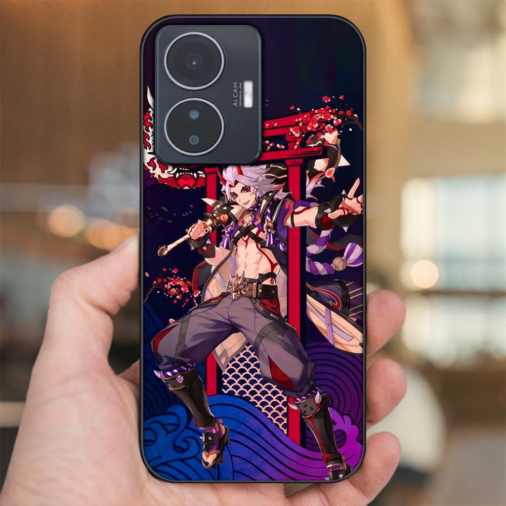 Ốp lưng Vivo Y55 2022 viền đen in hình Arataki Itto Genshin Impact