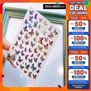 Stick bướm laze phản quang, stick bướm 3D đổi màu lấp lánh dưới ánh đèn Thiên Di Nail