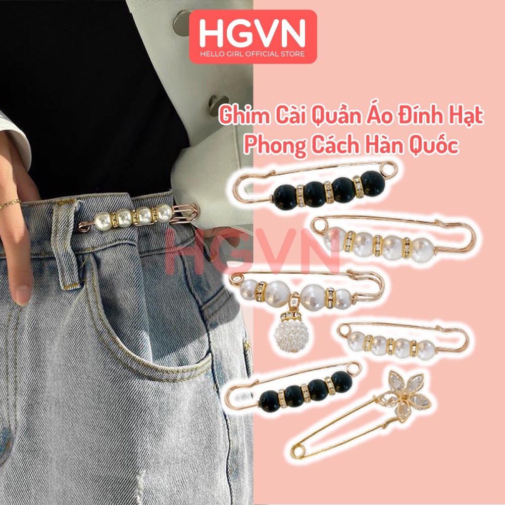 Ghim Cài Quần Áo Đính Hạt HGVN Phong Cách Hàn Quốc Chọn Mẫu 23