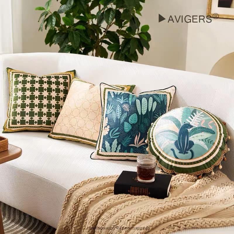 Gối tựa ghế sofa, ghế gỗ, gối vuông/ tròn 45x45cm kèm ruột vải nhung mềm mại phong cách hiện đại (G002) – Totoro House
