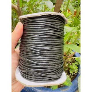 5 mét dây da sáp bóng 2mm, dây sáp da Hàn Quốc phụ liệu làm handmade