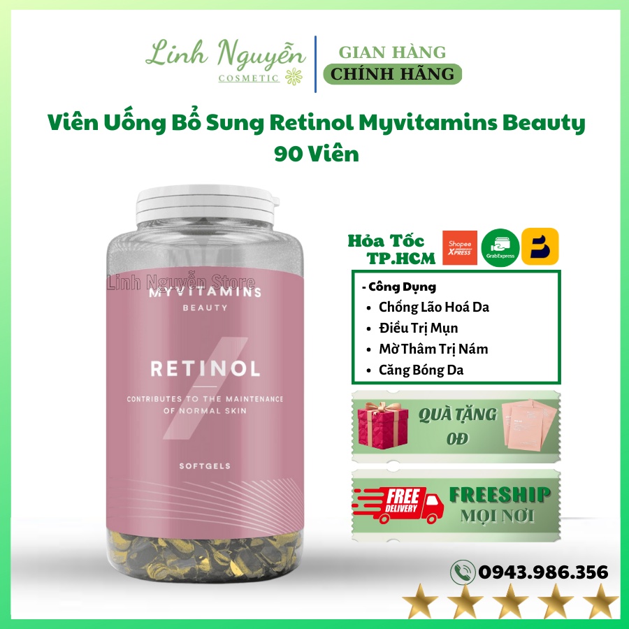 Viên Uống Bổ Sung Retinol Myvitamins Beauty 90 Viên