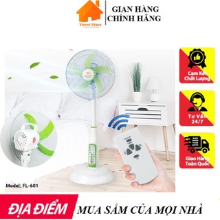 Quạt đứng sạc tích điện ac/dc honjianda hjd fl 601/fl602 - có đèn led và usb