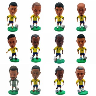 Soccerwe bức tượng bóng đá brasil ronaldo coutinho cafu neymar carlos pato ronaldinho thiago silva roberto firmino fabio bộ sưu tập búp bê quà tặng