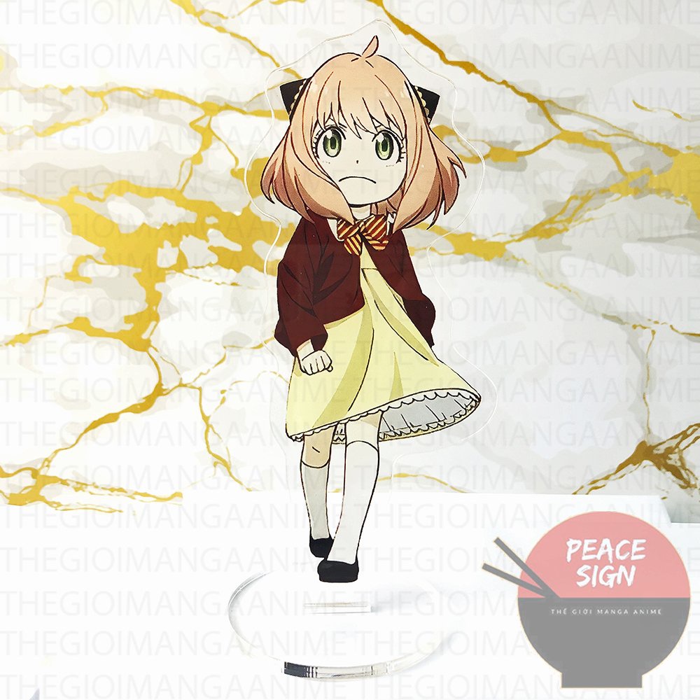Mô hình Standee Anya Spy x Family Gia đình điệp viên ver VUI VẺ acrylic anime mica chibi trang trí trưng bày