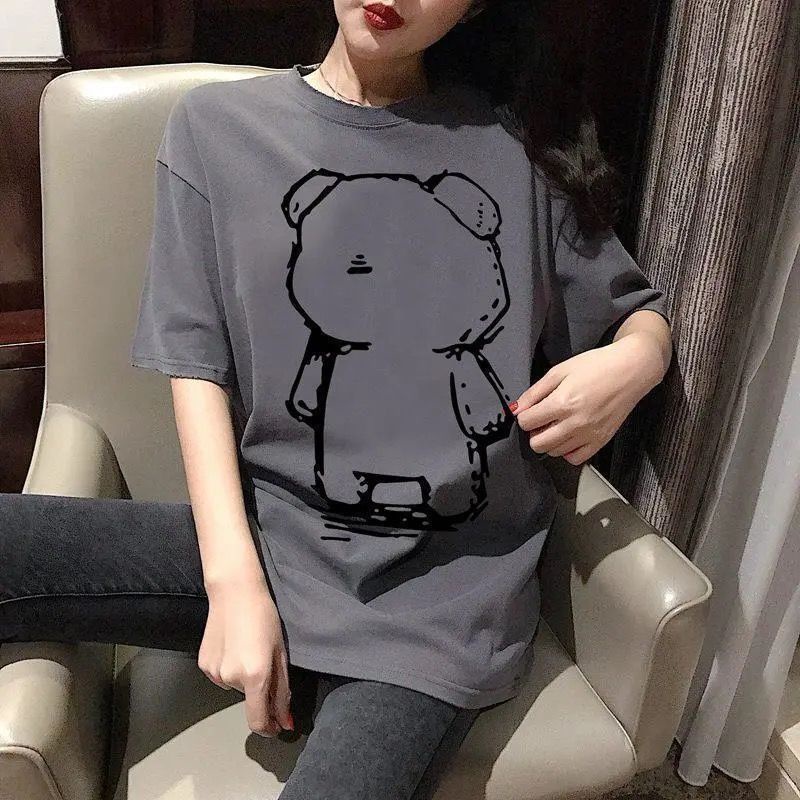 Áo Thun Nữ Ngắn Tay Cổ Tròn Thời Trang Hàn