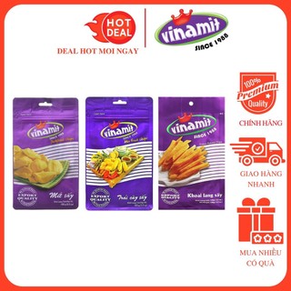 Mít/Chuối/Khoai Lang/Trái Cây Sấy Vinamit Túi 100G - Mít tươi 98% và dầu thực vật