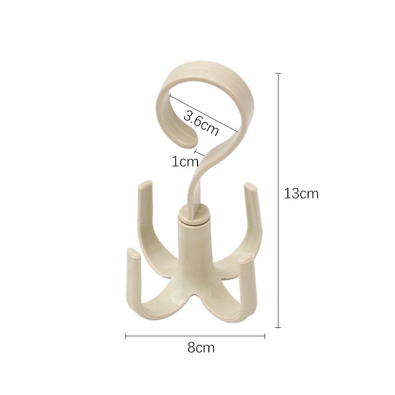 Móc treo đa năng 4 nhánh xoay 360 độ tiện dụng #C670