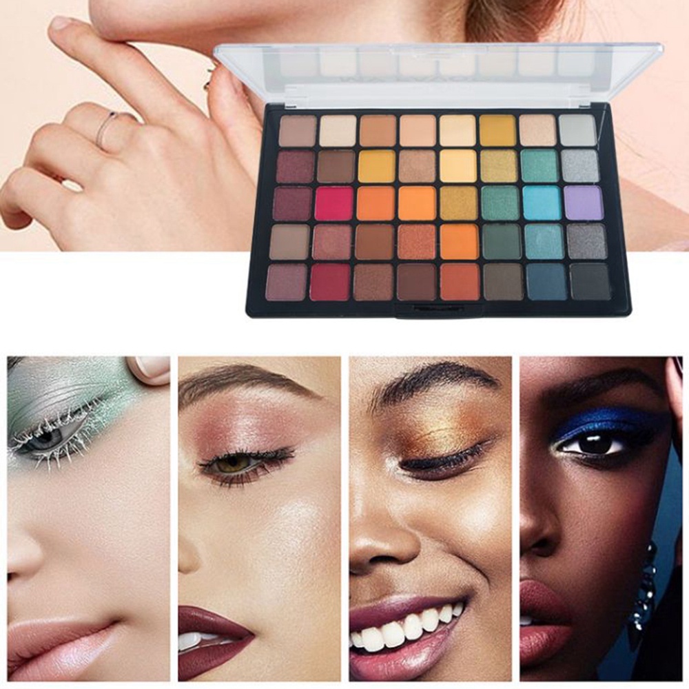 Bảng Phấn Mắt 40 Màu Lì Và Ánh Nhũ Kết Hợp Trang Điểm Kháng Nước Và Lâu Trôi