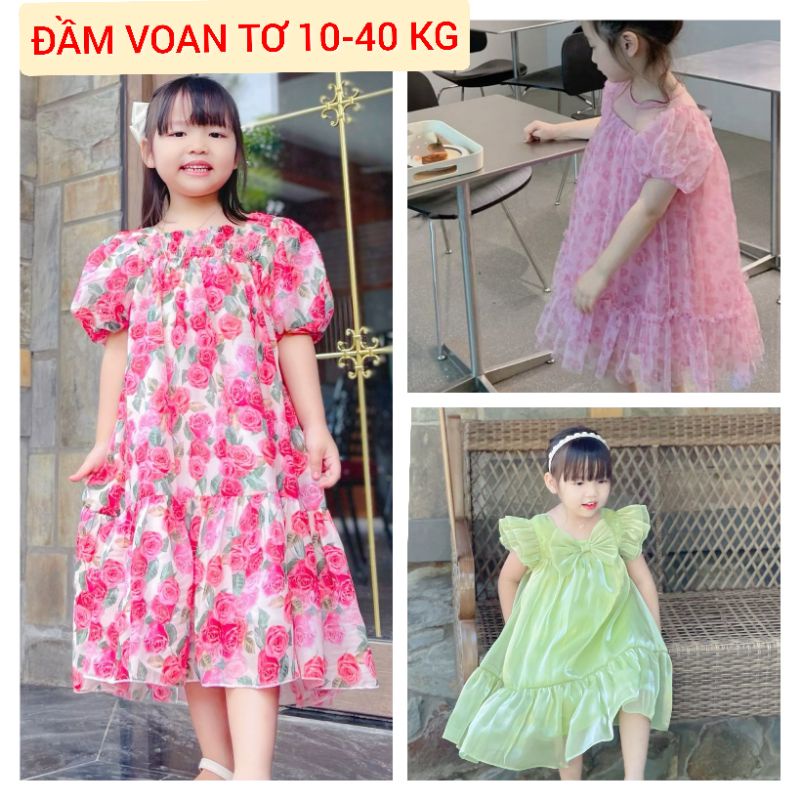 Đầm váy công chúa voan tơ ánh nhũ cao cấp SIZE ĐẠI haivanco cho bé 12 đến 40 kg MỀM MẠI THOÁNG MÁT ĐI HỌC ĐI CHƠI ĐẸP