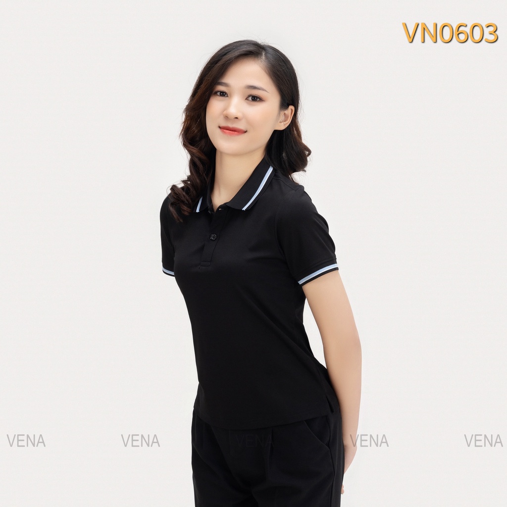 Áo Polo nữ VENA chất liệu CVC cao cấp mềm mịn, chống nhăn