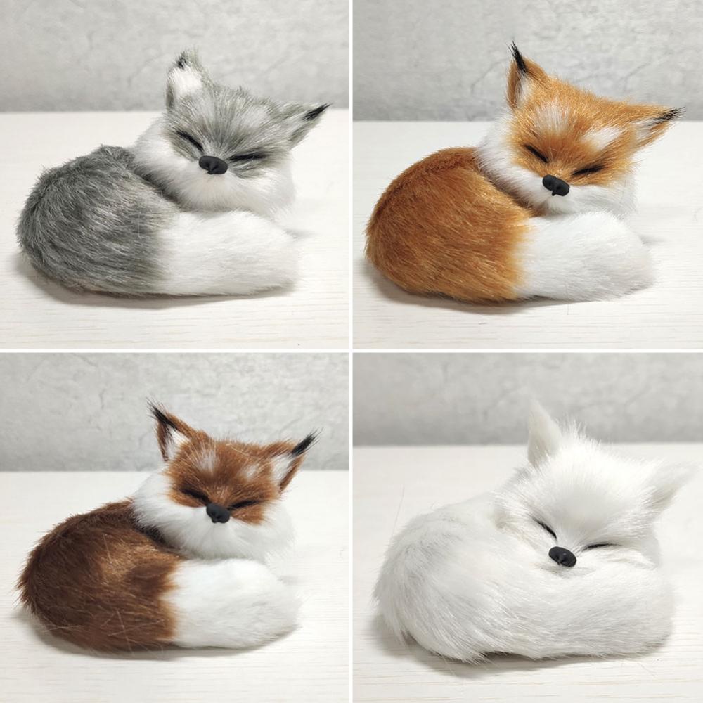 Mô Hình Cáo Nhồi Bông Mini P4W7 Trang Trí Nhà Cửa Sinh Nhật Cho Bé