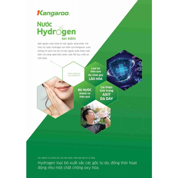 Máy lọc nước Hydrogen Kangaroo công nghệ điện phân RO 5 lõi DESKTOP IOT KG100EED